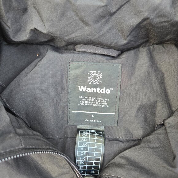 ❄️Wantdo Men's Puffer Coat Insulated Windproof Winter Jacket with Fixed Hood Bla - Picture 10 of 12